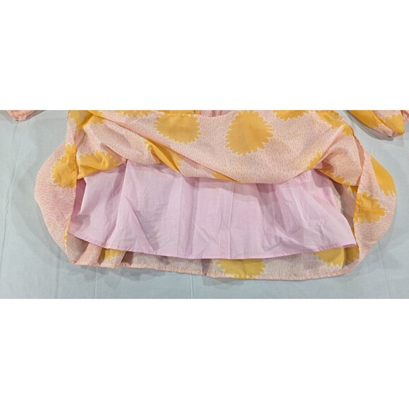 NWT J. Marie Sarah Dress Tiered Babydoll Balloon Slv Pockets Pink Orange Flowy S - Picture 11 of 15
